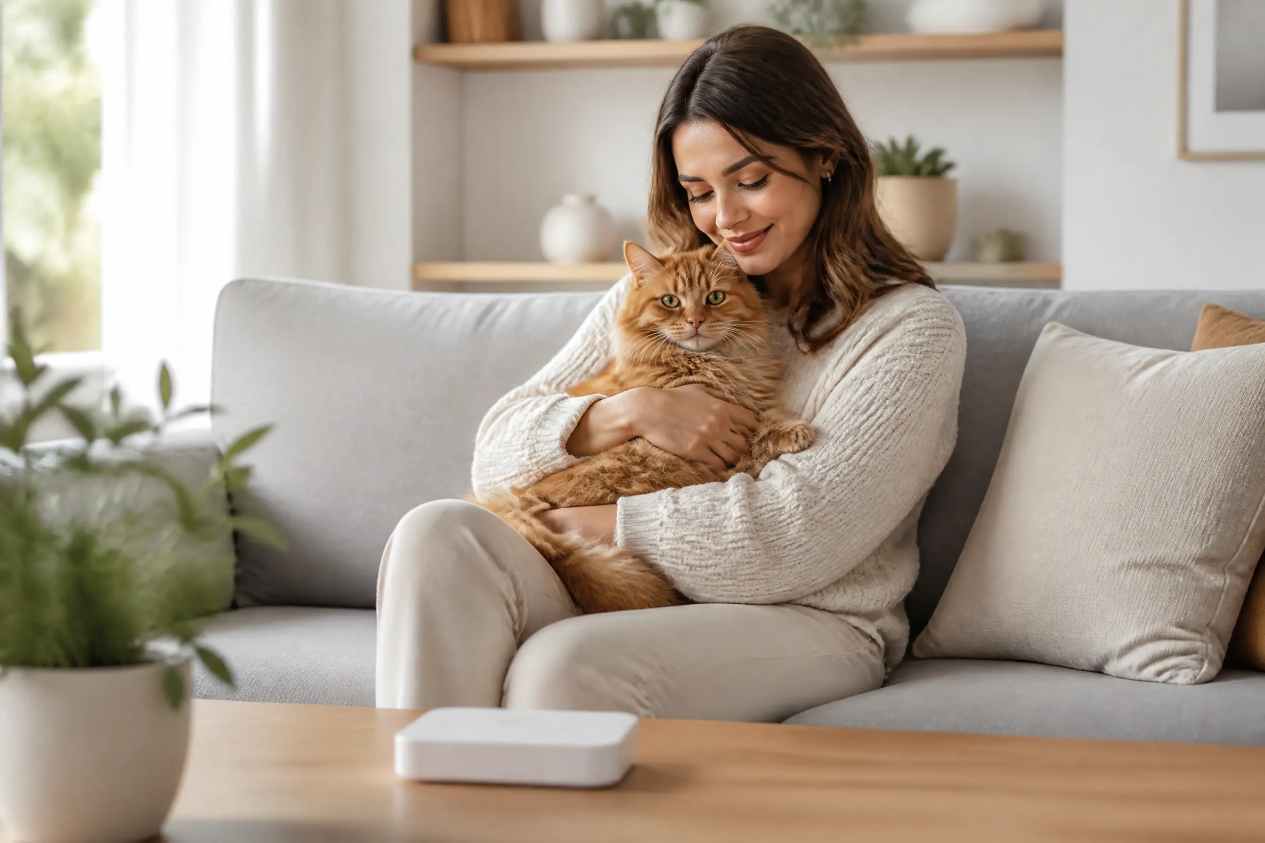 Xensorio PawCheck cat owner scene
